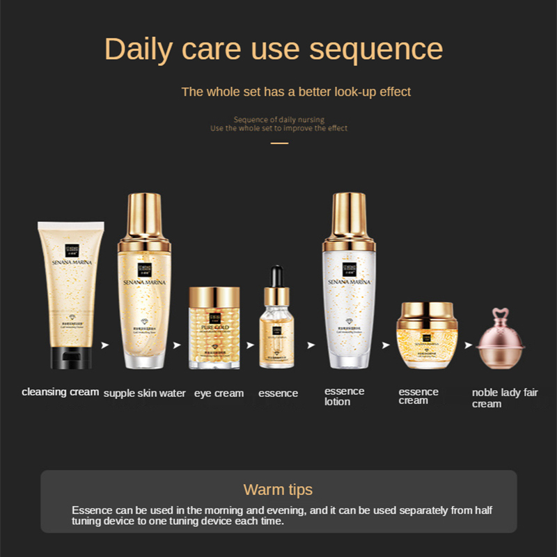 Ensemble de soins de la peau p - Luxury Gold Skincare avis et prix