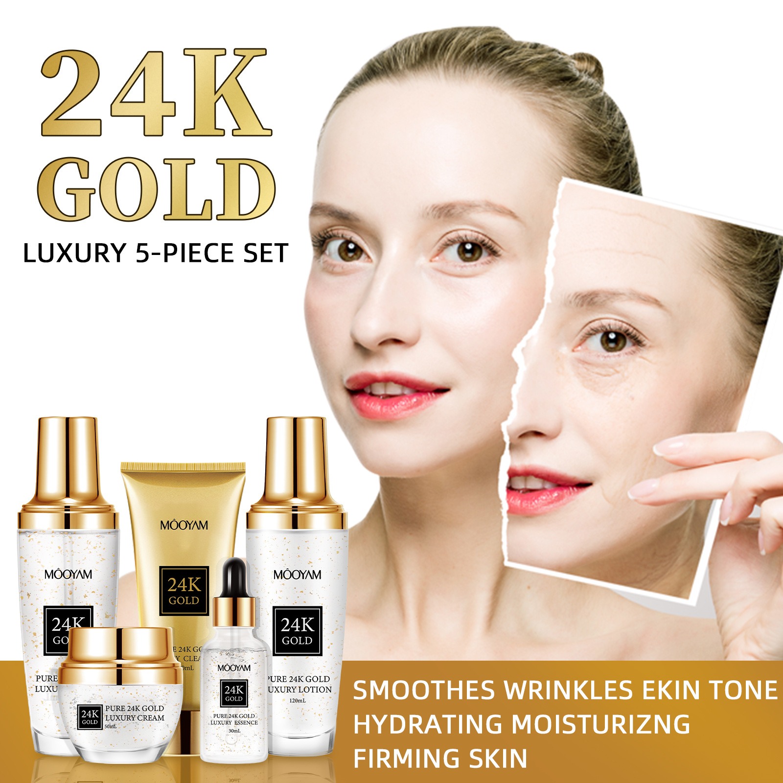 Ensemble hydratant de luxe en  - Luxury Gold Skincare avis et prix
